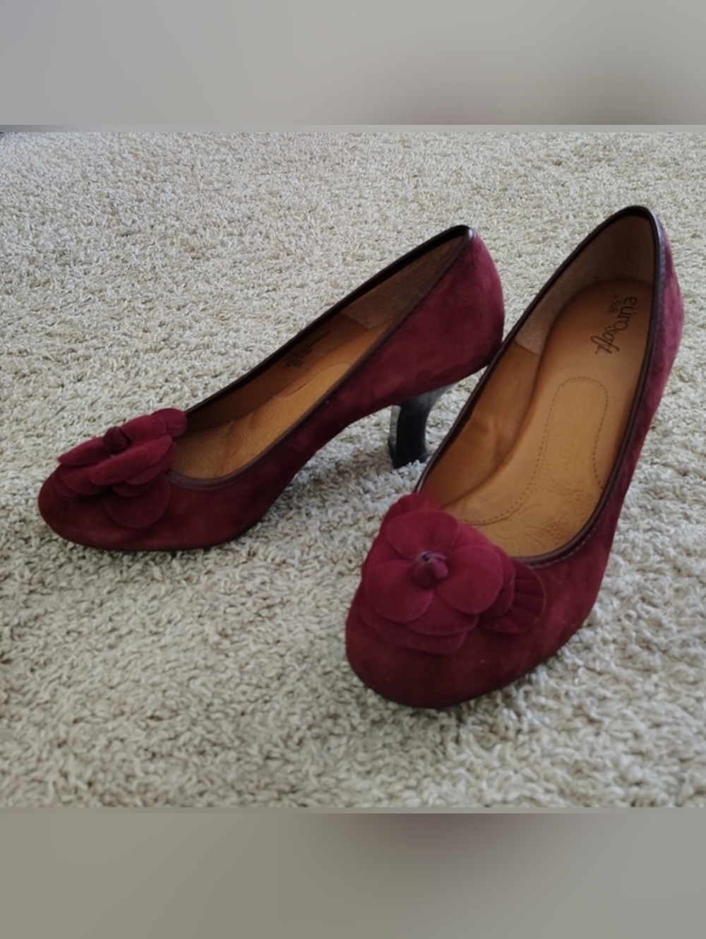 Eurosoft By Sofft 3 In. Suede Pumps In Crimson